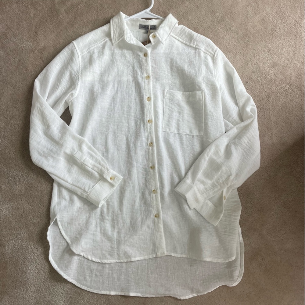 White Linen Button Down